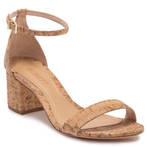 SCHUTZ Shoes - Schutz Chimes Cork Block Heel Sandal Sz 6.5